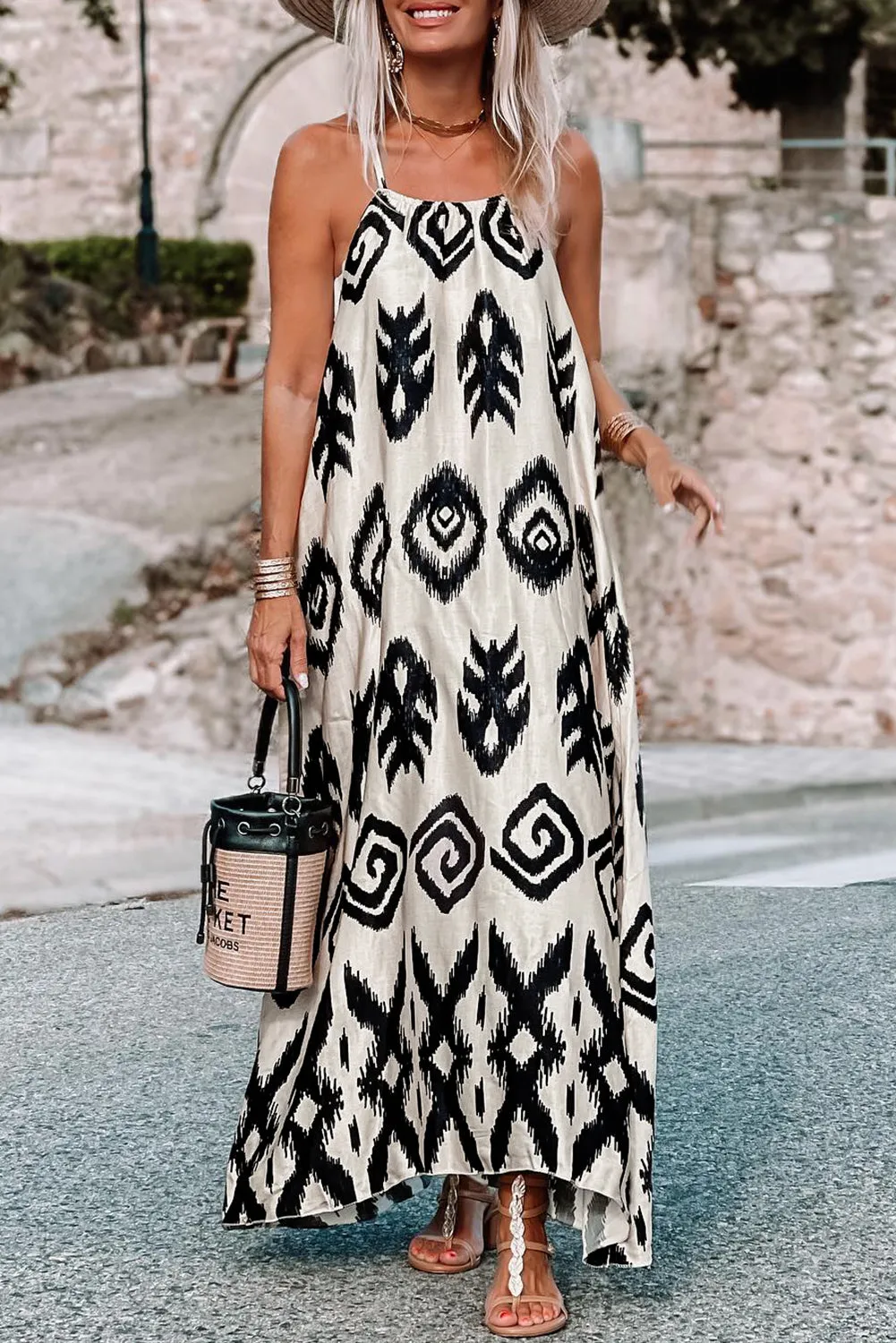 Black Western Aztec Sundress