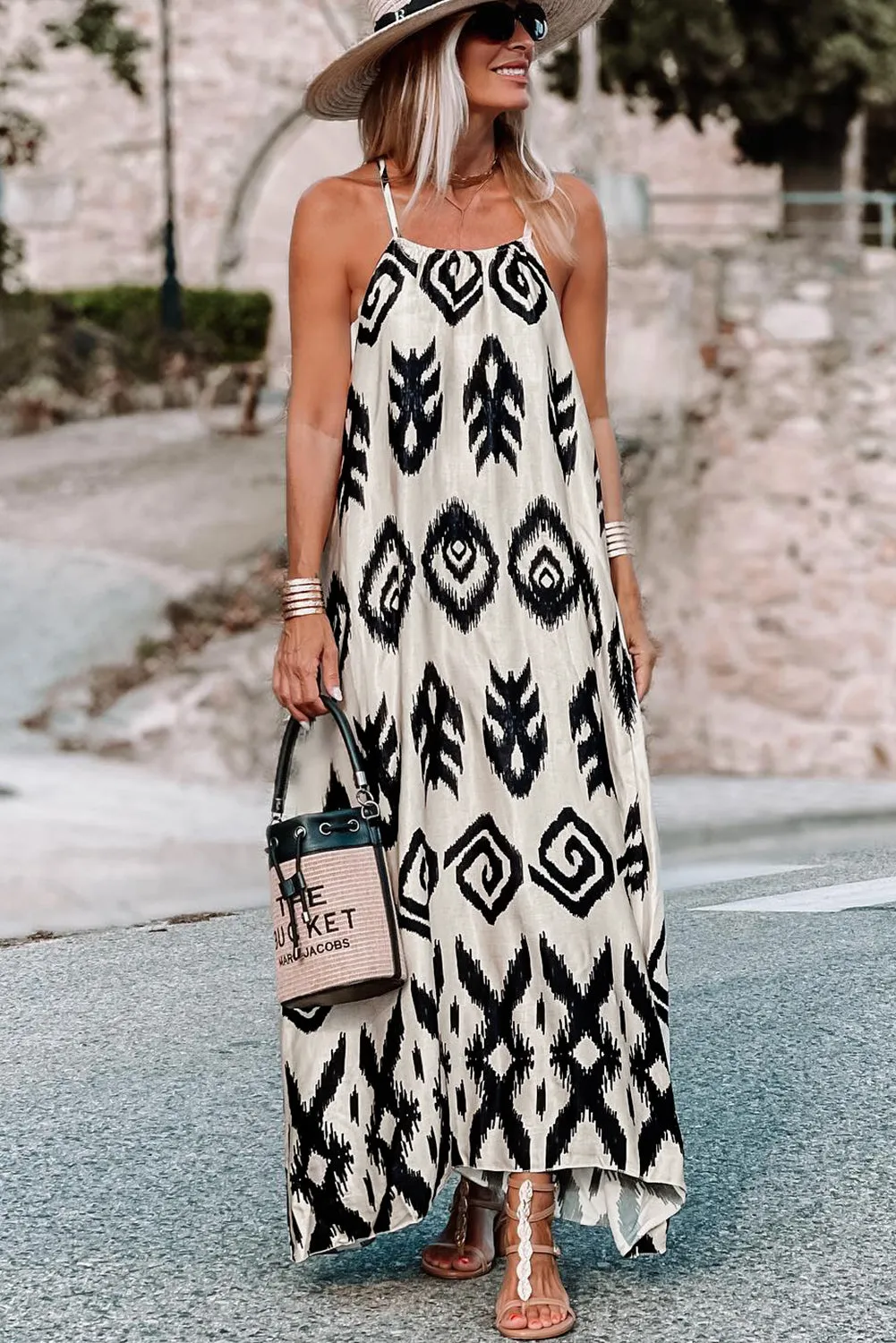Black Western Aztec Sundress