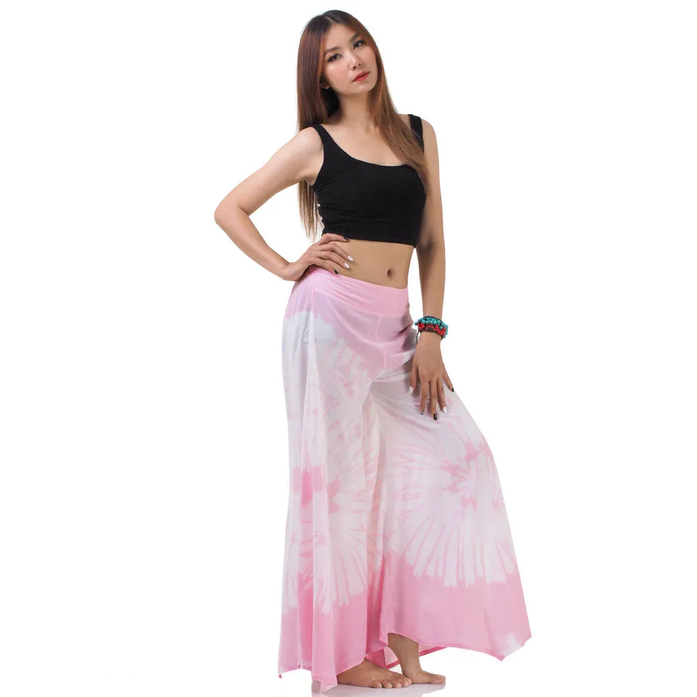 Blushing Rose Hippie Tie Dye Palazzo Pants