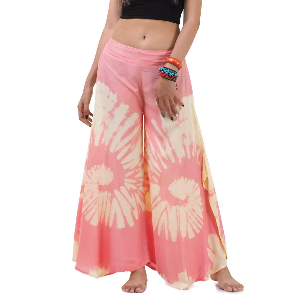 Blushing Rose Hippie Tie Dye Palazzo Pants
