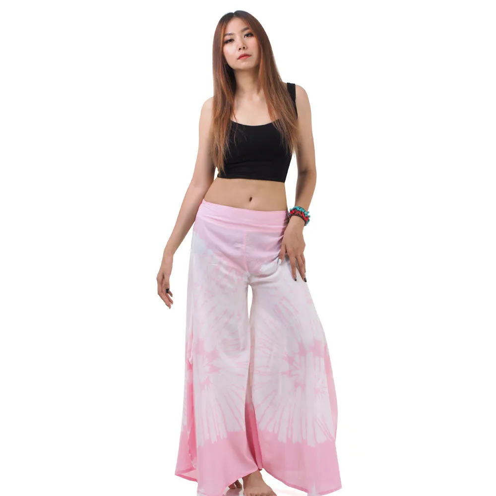Blushing Rose Hippie Tie Dye Palazzo Pants