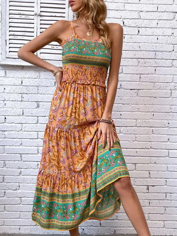 Bohemian Chic Floral Sundress - Essential Spring-Summer Fashion for Women