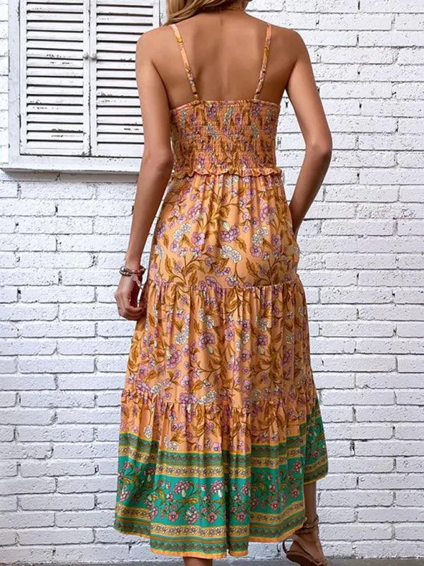 Bohemian Chic Floral Sundress - Essential Spring-Summer Fashion for Women