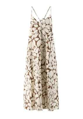 Boulevard Dress in Brown Leaf