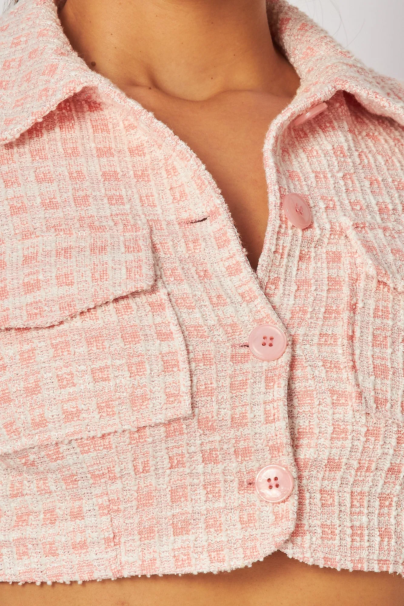 Call Me Maybe Crop Button Jacket & Shorts Set