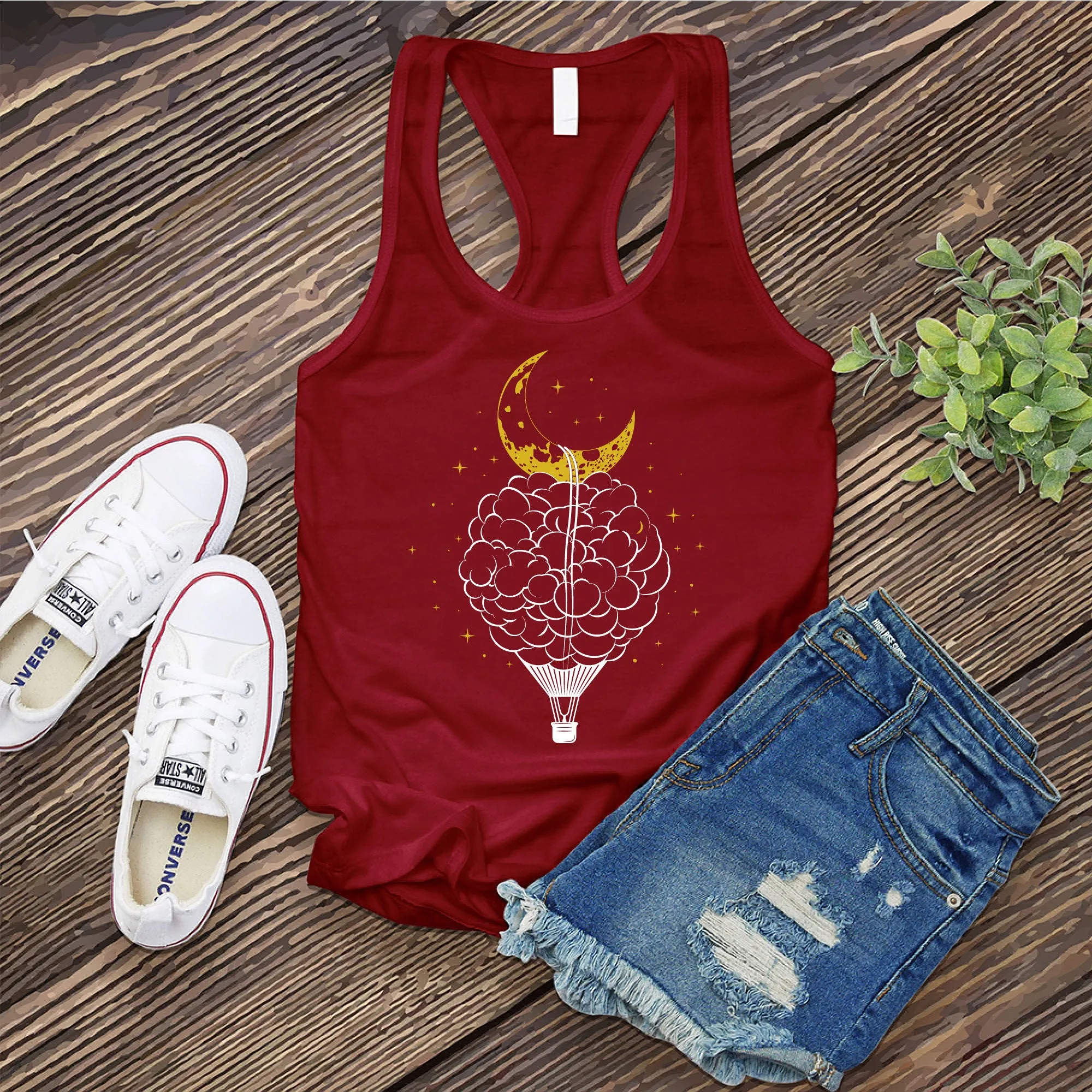 Cloud Hot Air Balloon Women's Tank Top