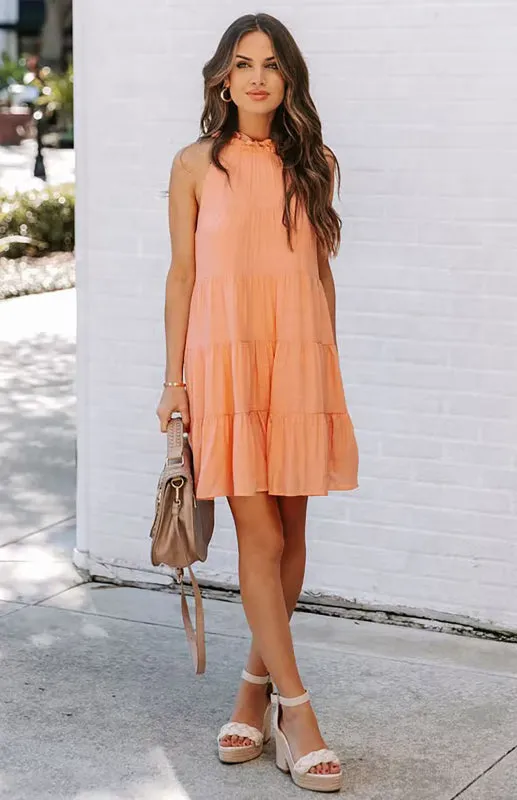 Cotton Loose Tiered Tank Sundress