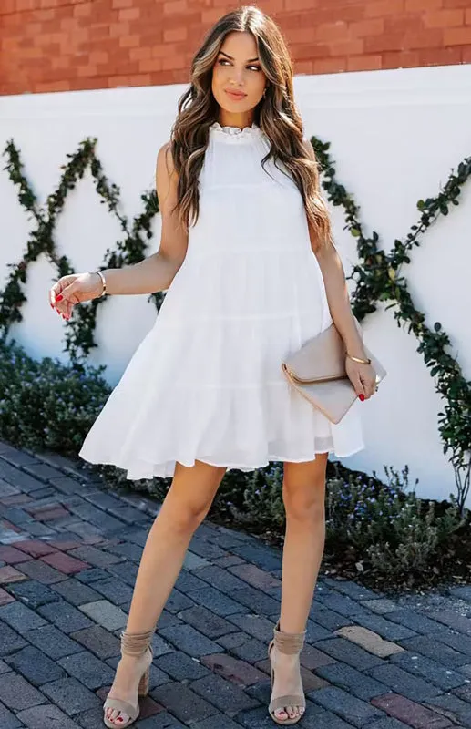 Cotton Loose Tiered Tank Sundress