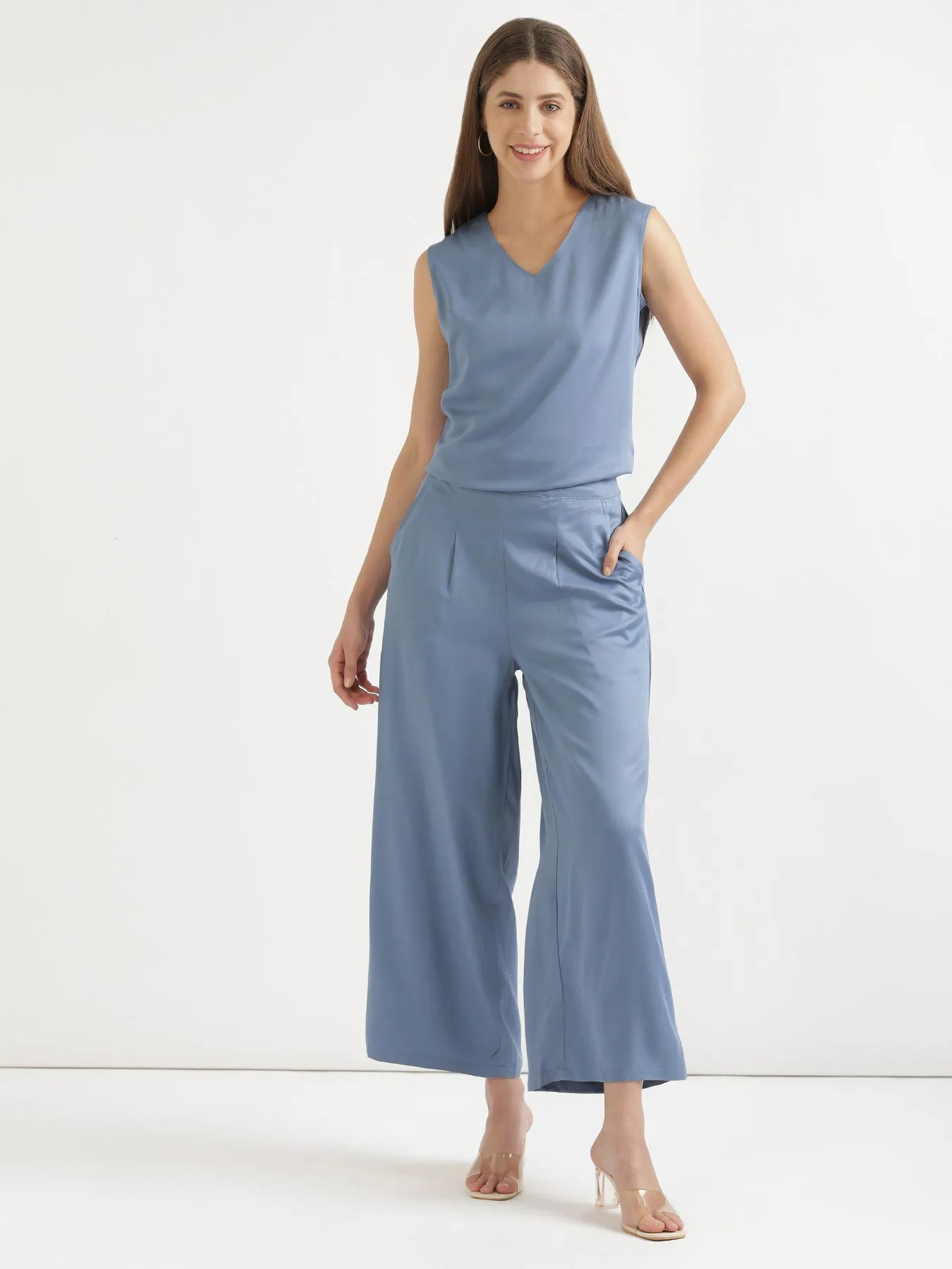 English Blue Palazzo Pant
