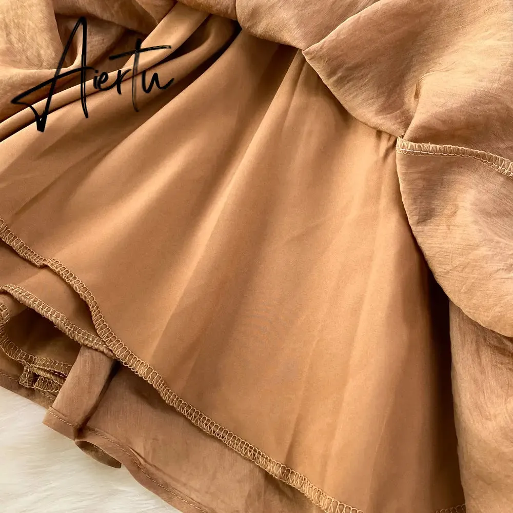 Fairy Dress  Holiday Irregular Long Sleeve Beach dress summer Ruffle sexy Off Shoulder female high waist chic women short dresses  Sundress