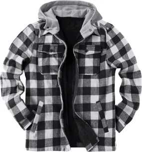 Flannel Jackets for Men Big and Tall Design Plaid Shirt Jacket Relaxed Fit Thicken Warm Sweatshirt Cozy Soft Outwear