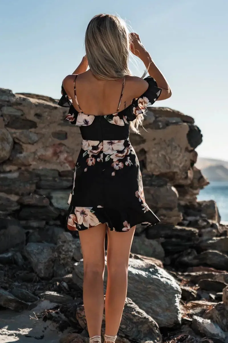 Floral Off Shoulder Spaghetti Strap Sundress