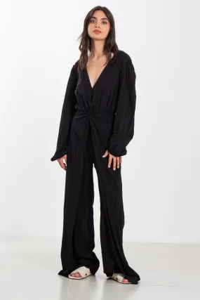 FLOWY TEXTURED JUMPSUIT