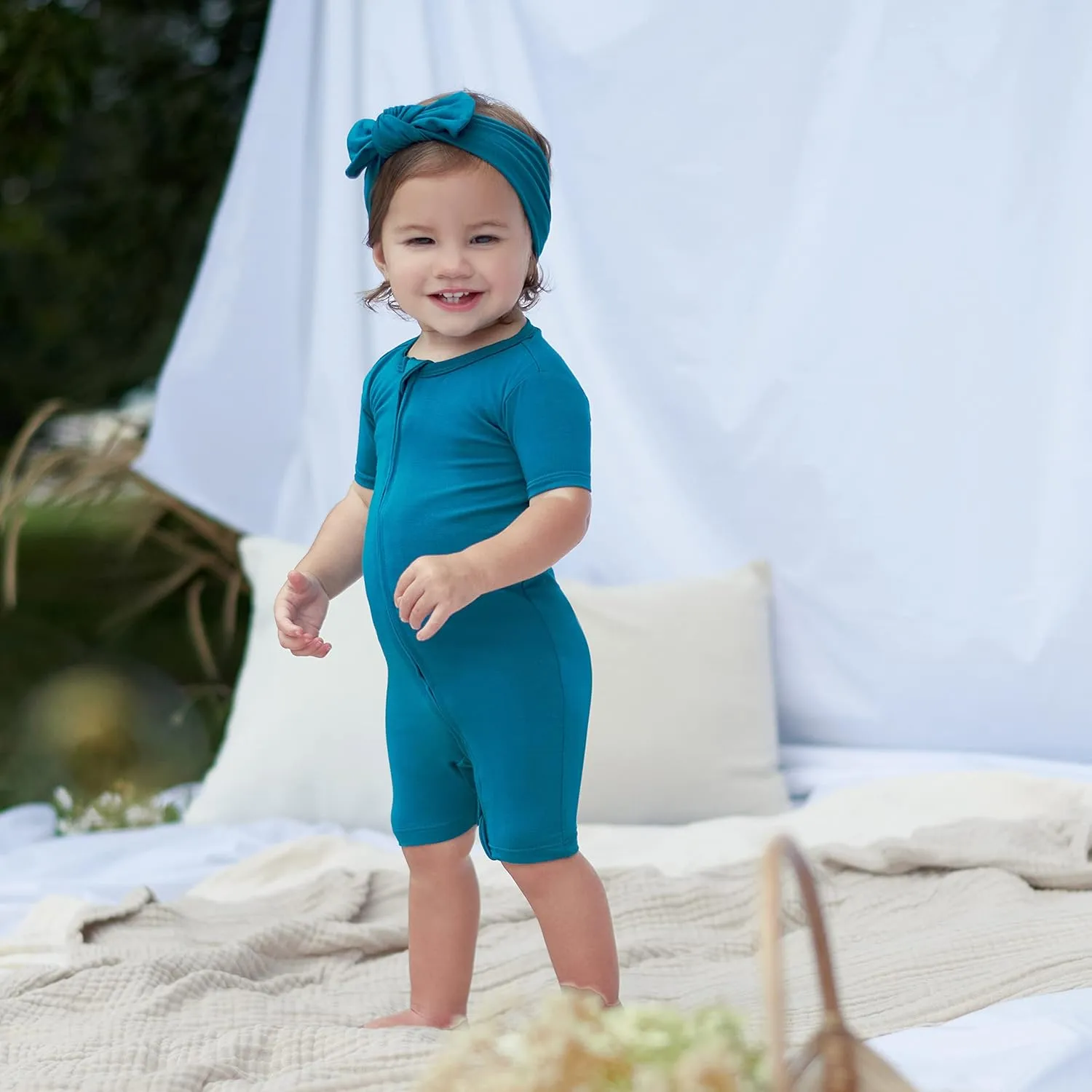 Gerber Unisex Baby Buttery Soft Short Sleeve Romper with Viscose Made from Eucalyptus