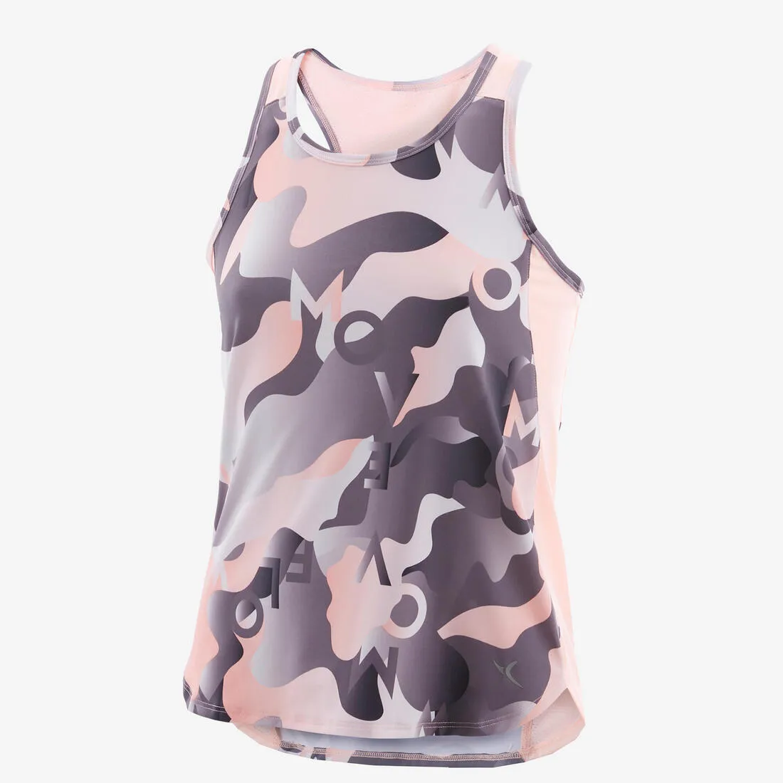 Girls' Breathable Synthetic Tank Top - Navy Print