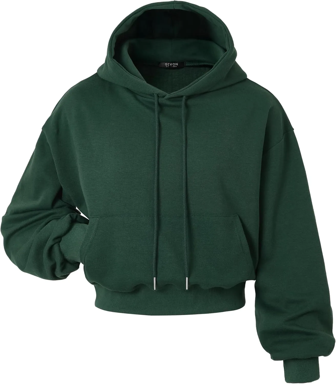 GIVON Women's Cropped Hoodie Pullover Drop Shoulder Lightweight Loose Casual Crop Hoodies