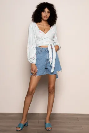 Kulia Crop in Light Blue
