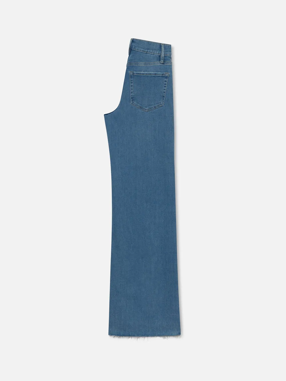 Le Slim Palazzo Raw Fray -- Clearwater