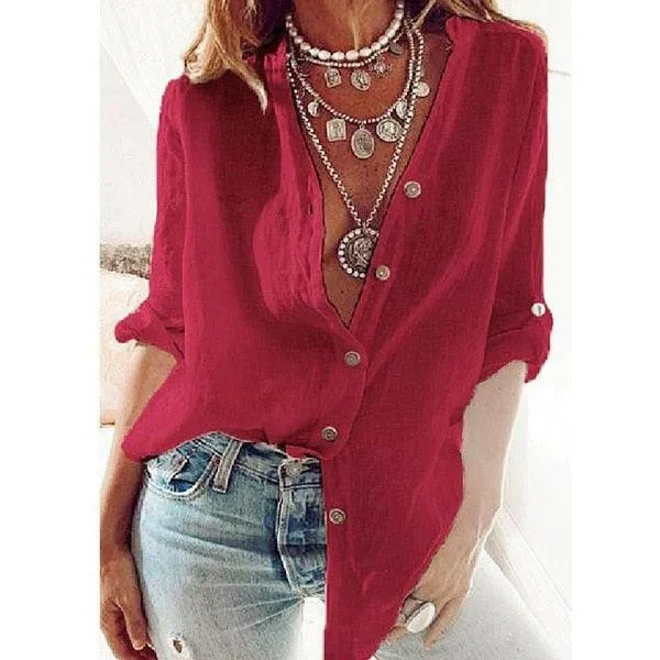 Lightweight Cotton Linen Women’s Shirt