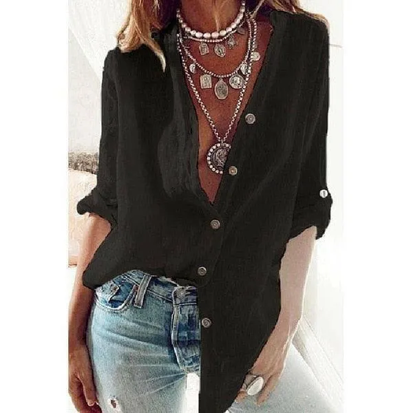 Lightweight Cotton Linen Women’s Shirt