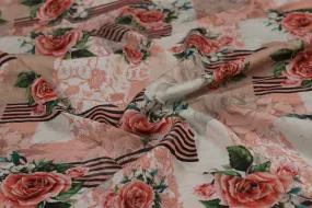 Multicolor Floral Sushi Cotton Viscose Fabric