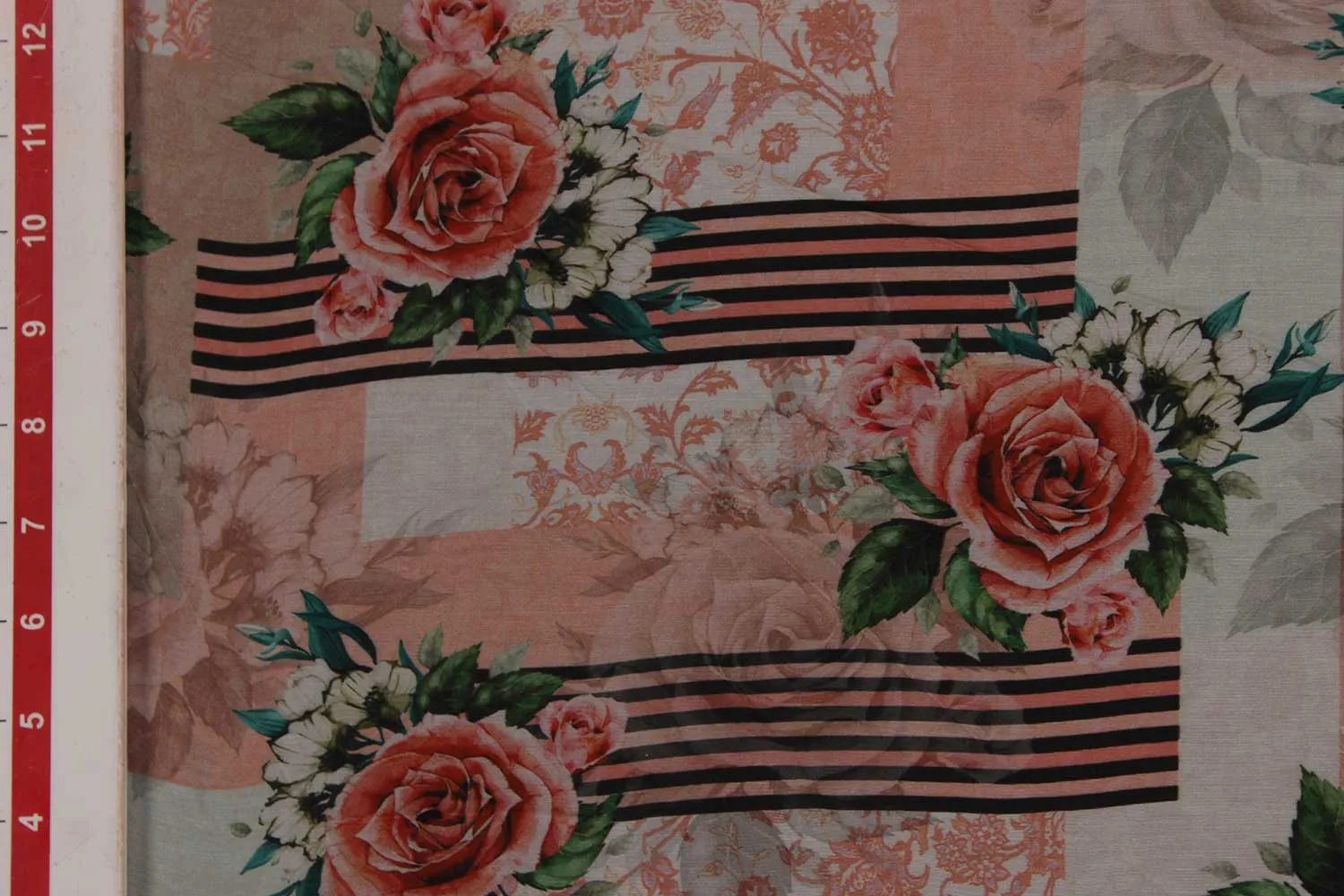 Multicolor Floral Sushi Cotton Viscose Fabric