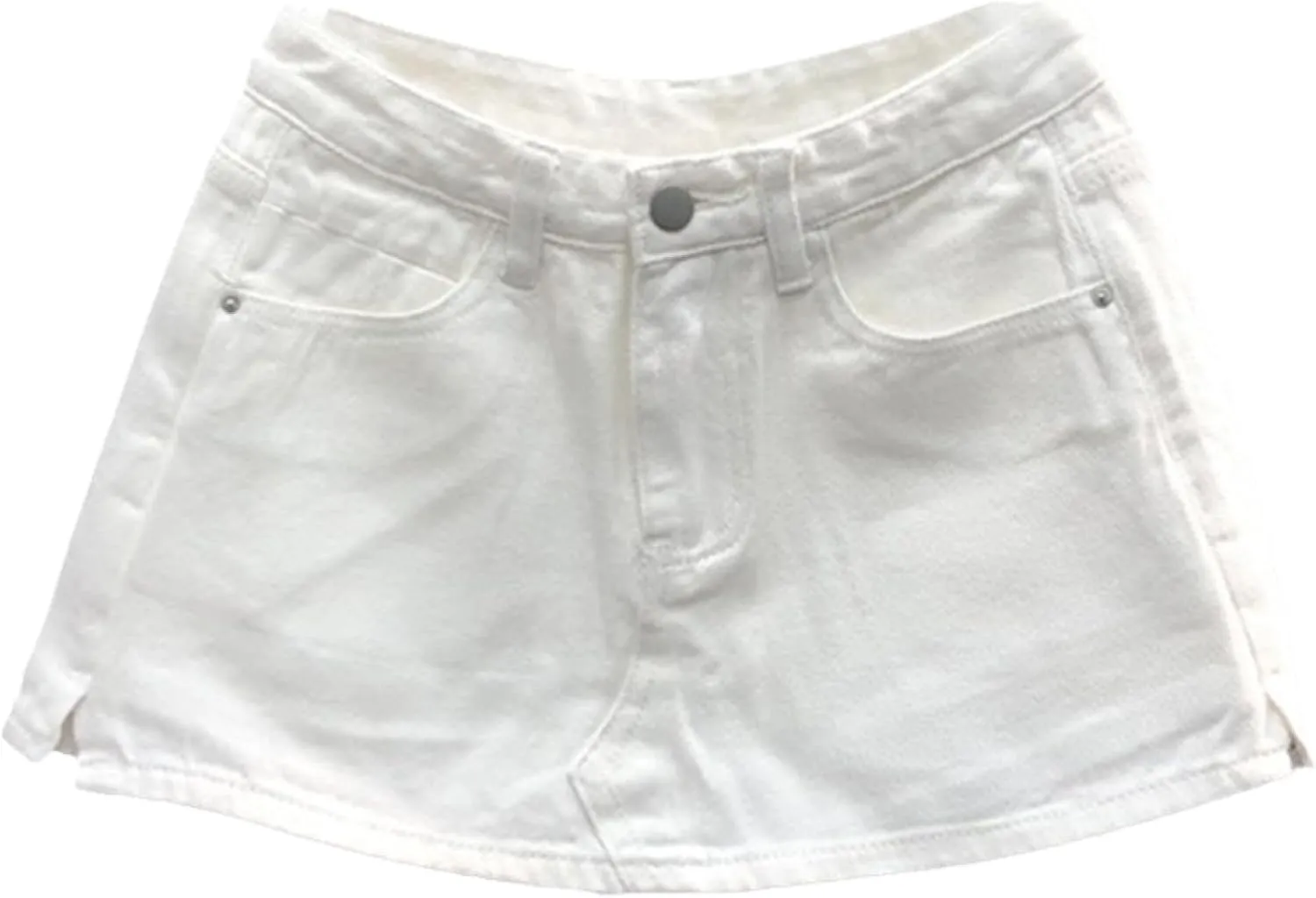 OLEETS Women's Denim Short Skirt - High Waist A-Line Denim Skirt Summer Autumn Fashion Sexy Korean Style Fashion Wome