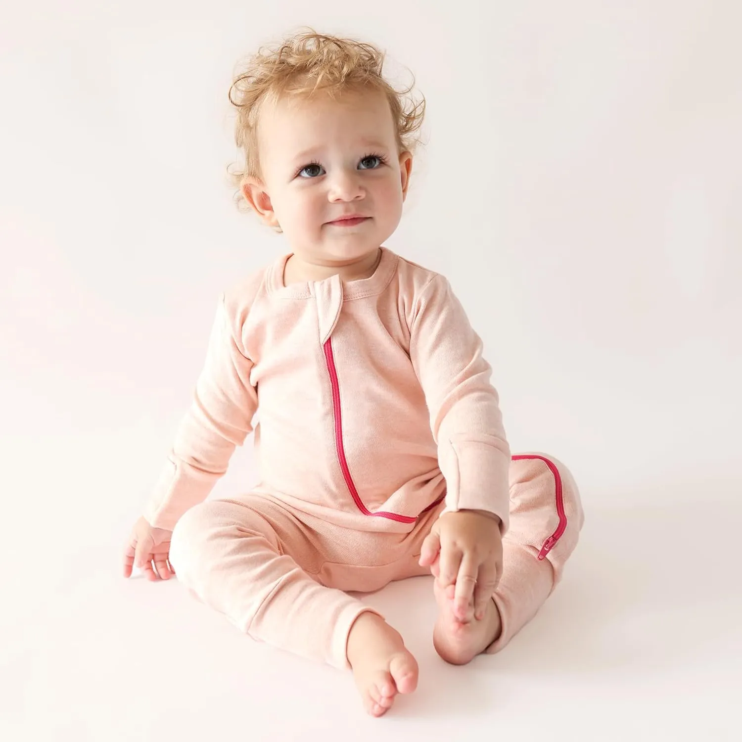 PARADE Organic Snuggle Soft Melange '2-Way' Zipper Romper