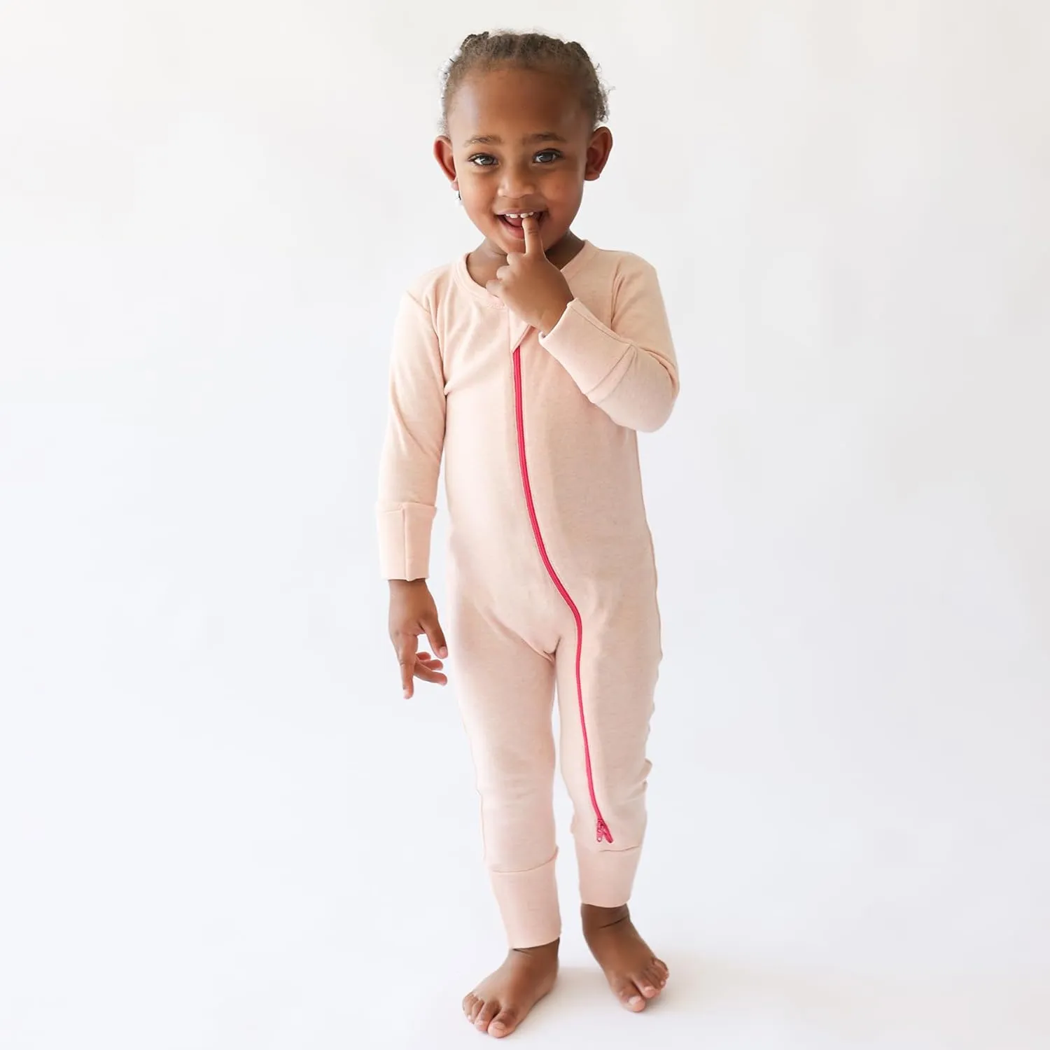PARADE Organic Snuggle Soft Melange '2-Way' Zipper Romper