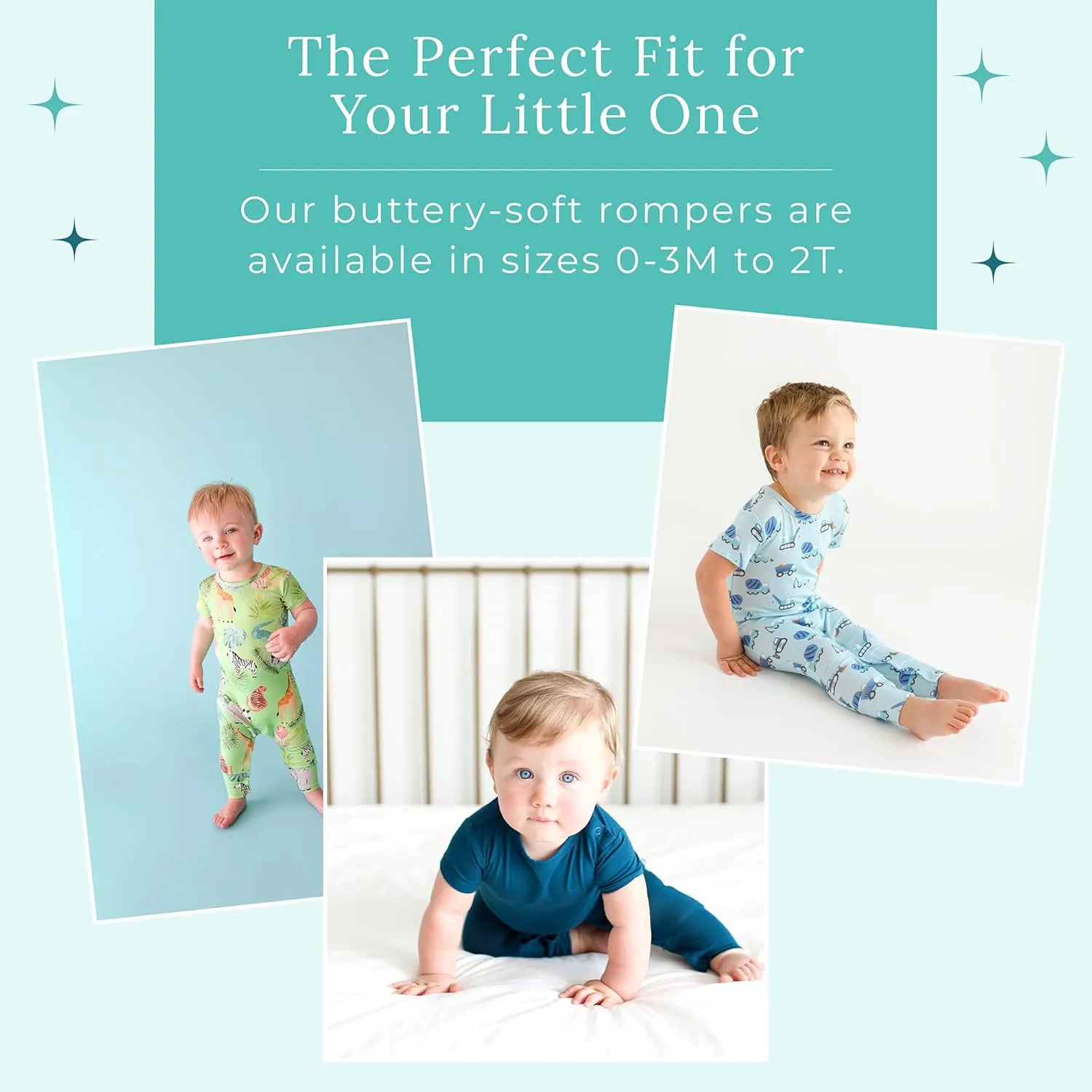 Posh Peanut Baby Romper with Snap Closure - Henley Short Sleeve Baby Boy Outfits - Soft Viscose Baby Pajamas Made from Bamboo