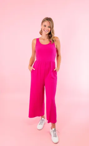 Ribbed Sleeveless Jumpsuit