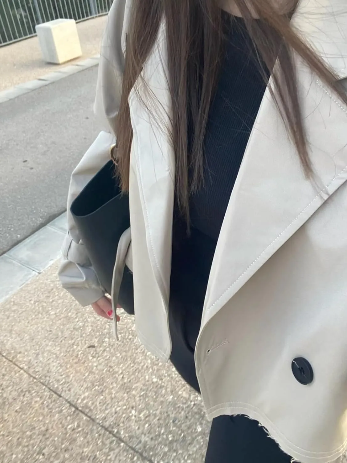 RICHTRUE Cropped Trench Coat Women Fall Coats 2024 Crop Jackets Y2k Belt Crop Trench Coat Jacket Trendy Lady Coat