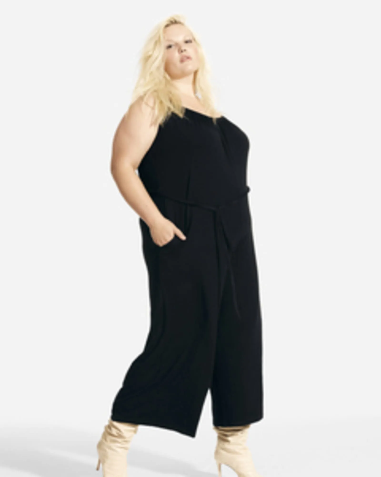 Selma Spaghetti Strap Jumpsuit | BLACK