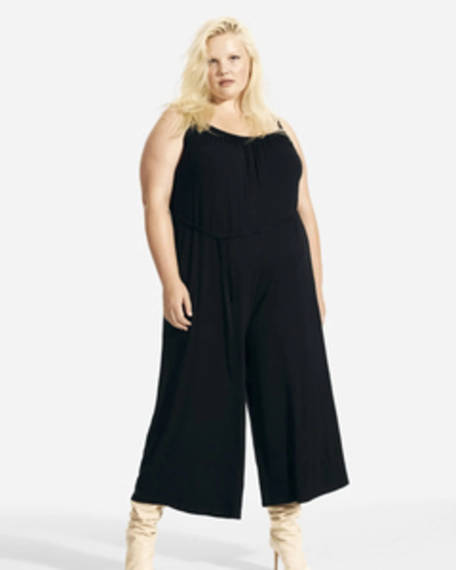 Selma Spaghetti Strap Jumpsuit | BLACK