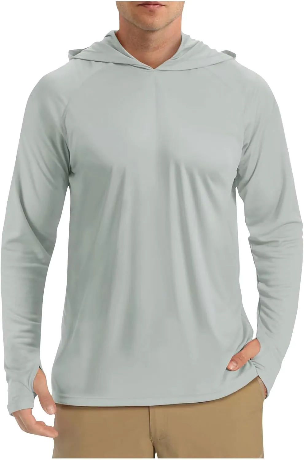 Sun Shirts for Men UPF 50  UV Protection Lightweight Fishing Hoodies Breathable Hiking Rash Guard Running Tee Shirts