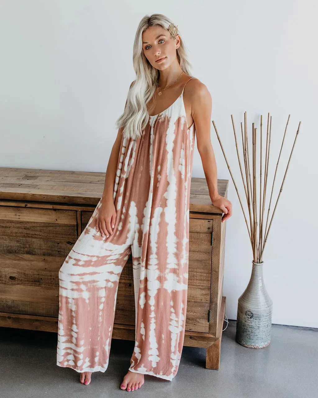 The Sandra Tie-Dye Loose Jumpsuit for Women