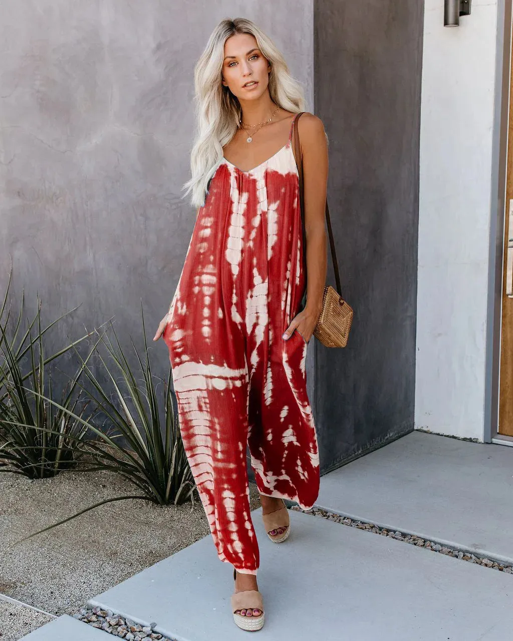 The Sandra Tie-Dye Loose Jumpsuit for Women