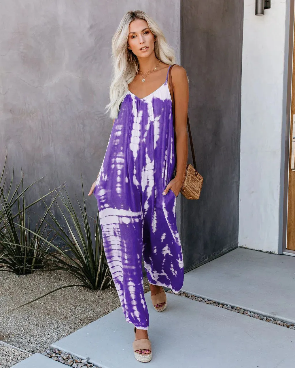 The Sandra Tie-Dye Loose Jumpsuit for Women
