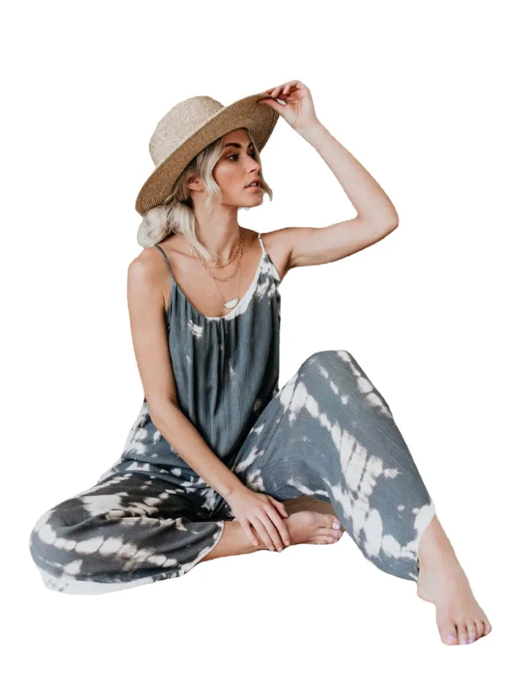 The Sandra Tie-Dye Loose Jumpsuit for Women