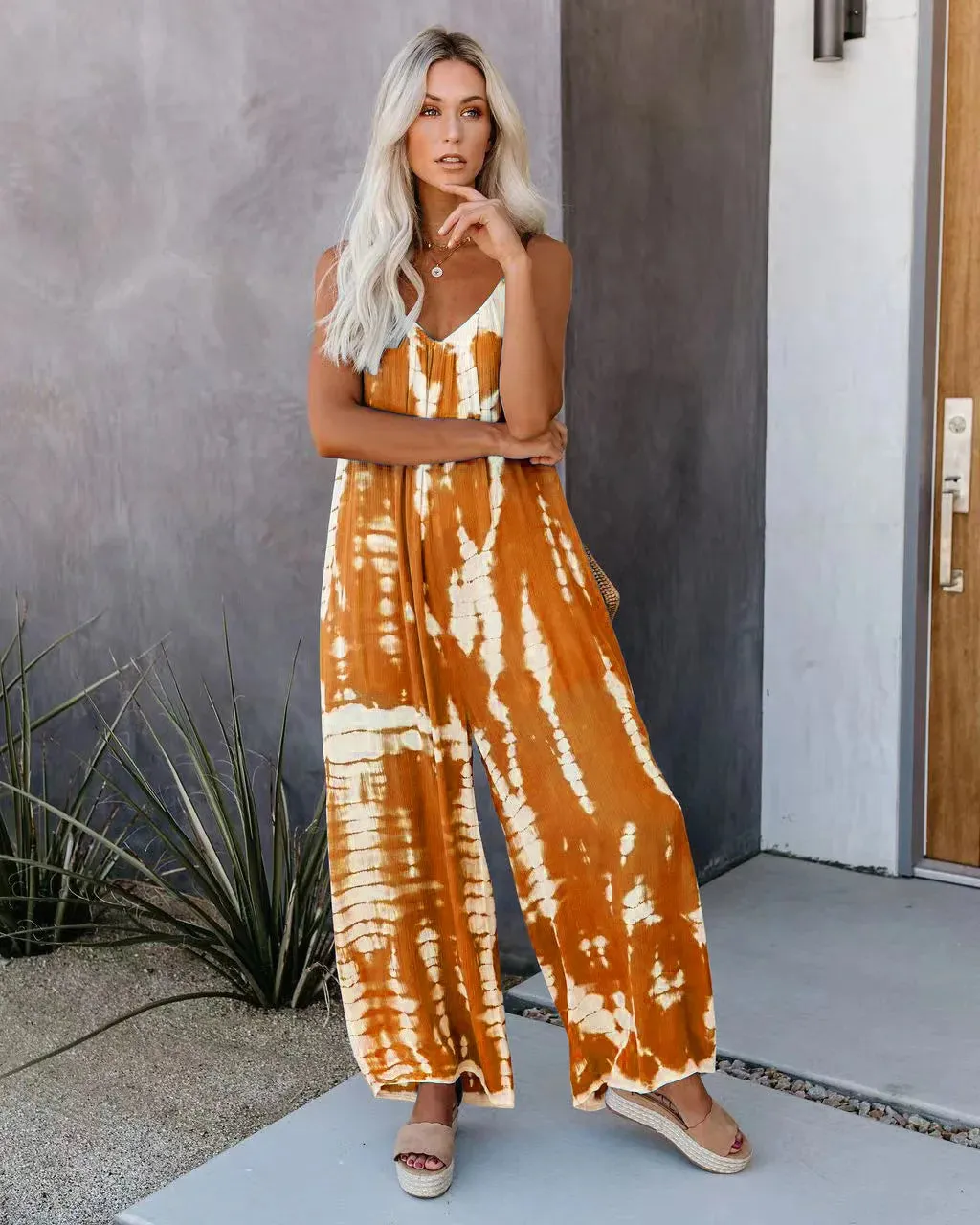 The Sandra Tie-Dye Loose Jumpsuit for Women