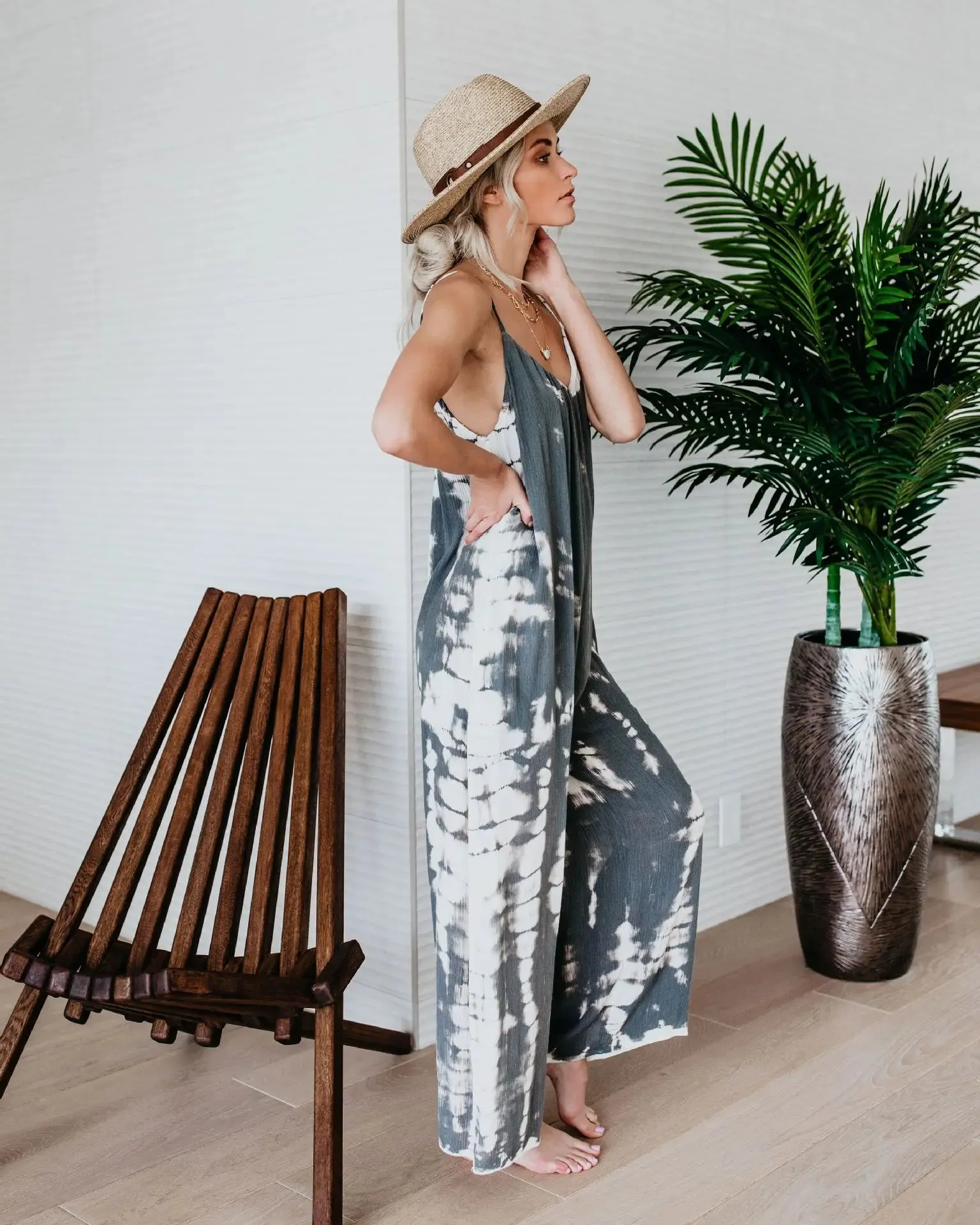 The Sandra Tie-Dye Loose Jumpsuit for Women