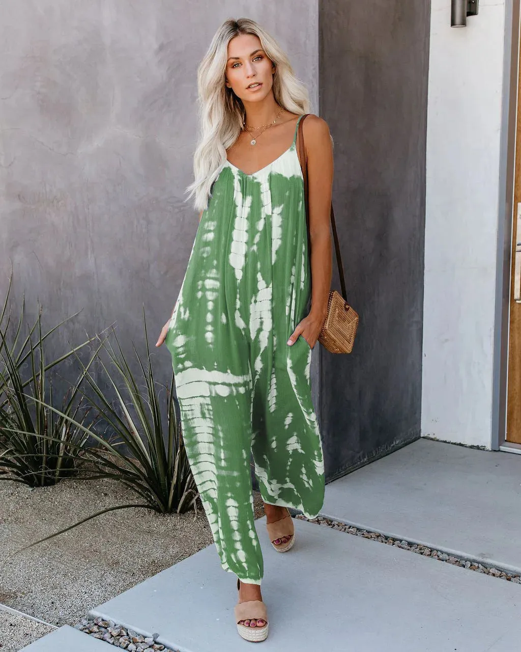 The Sandra Tie-Dye Loose Jumpsuit for Women