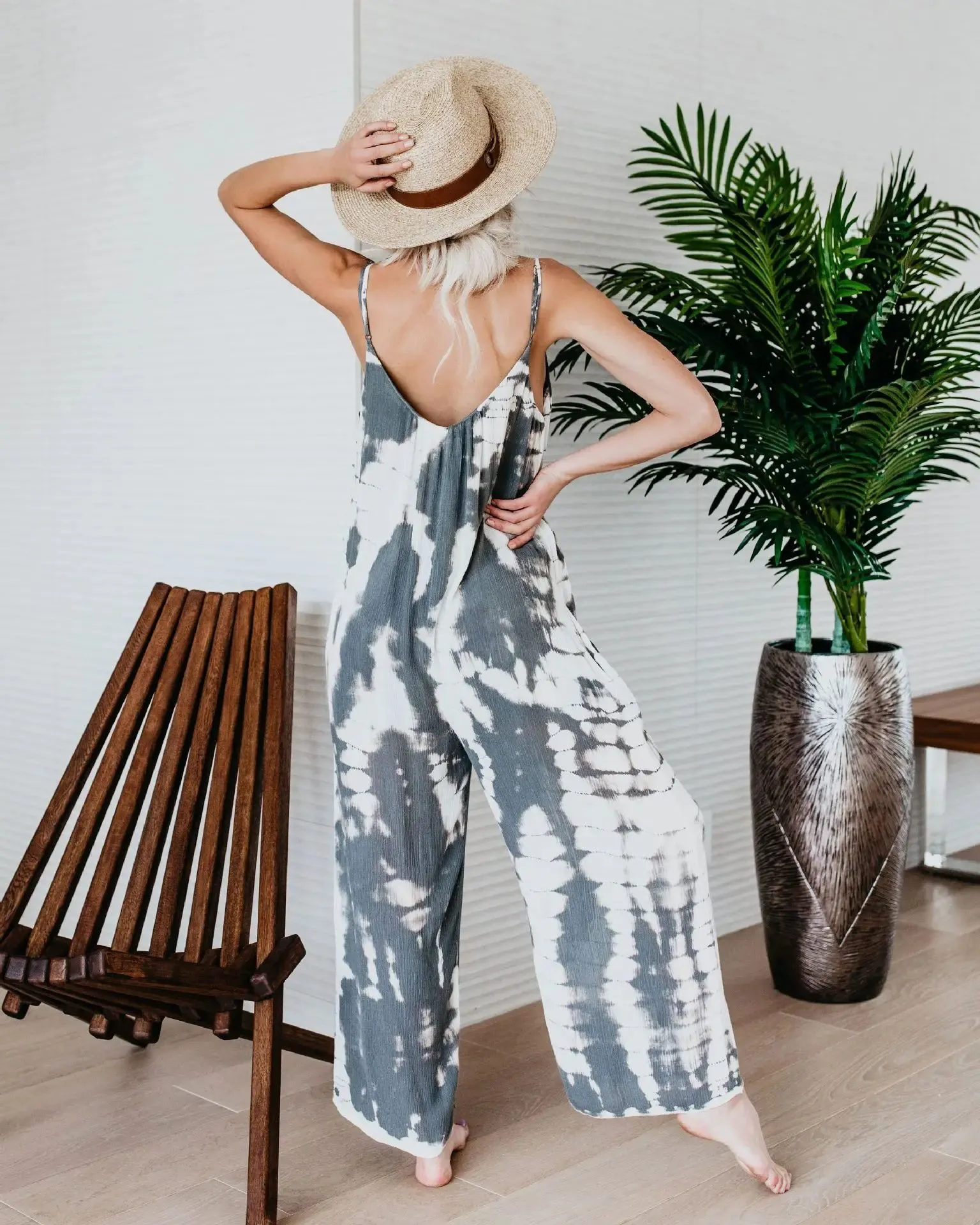 The Sandra Tie-Dye Loose Jumpsuit for Women