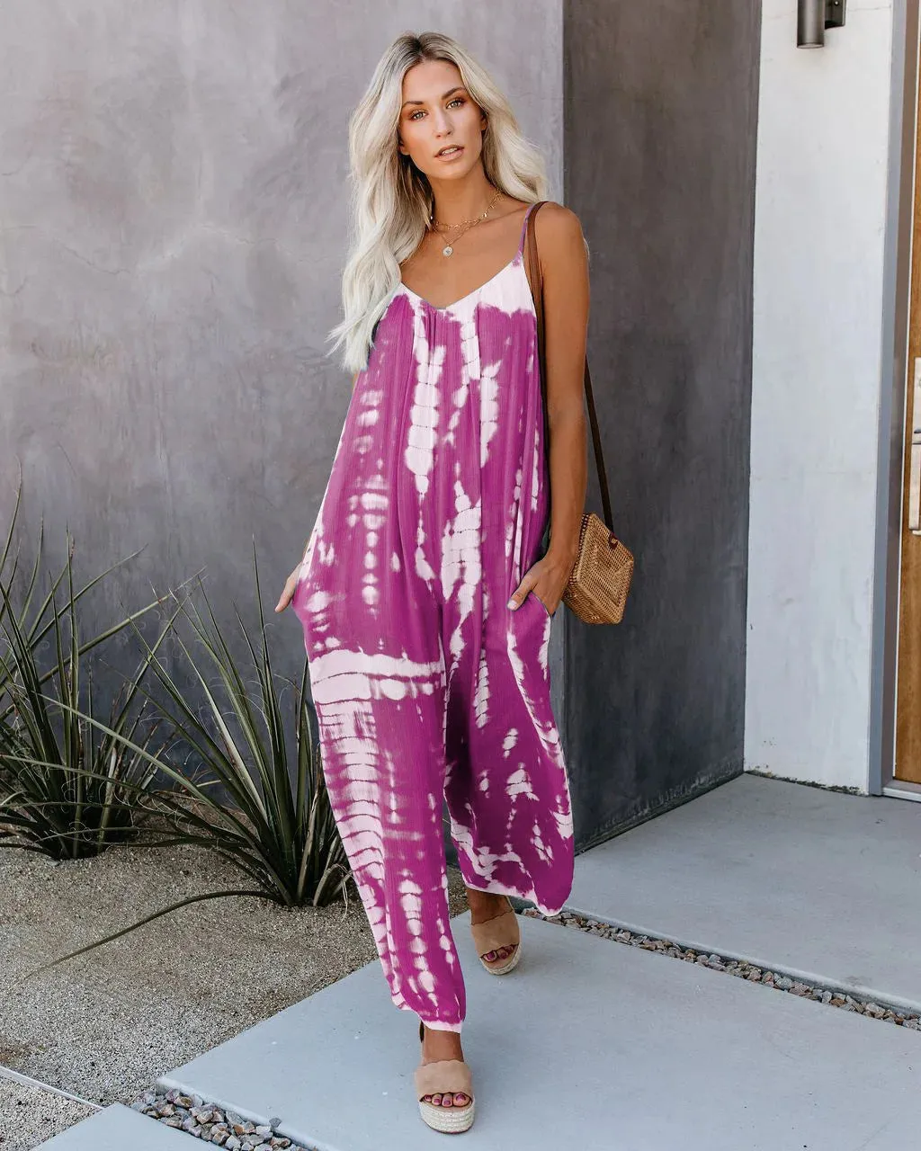 The Sandra Tie-Dye Loose Jumpsuit for Women
