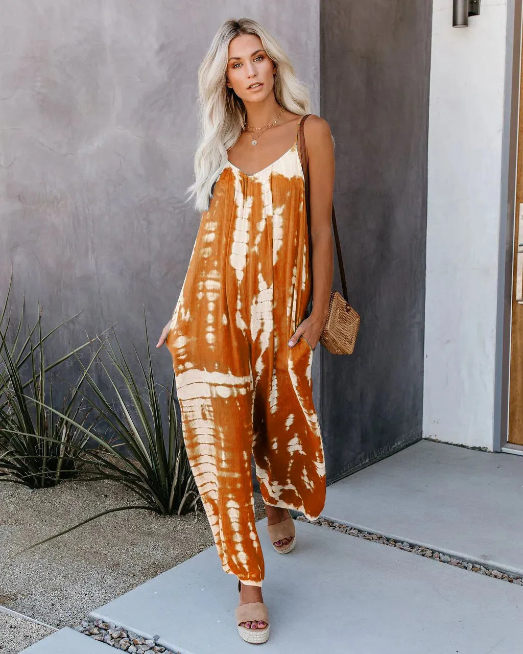 The Sandra Tie-Dye Loose Jumpsuit for Women