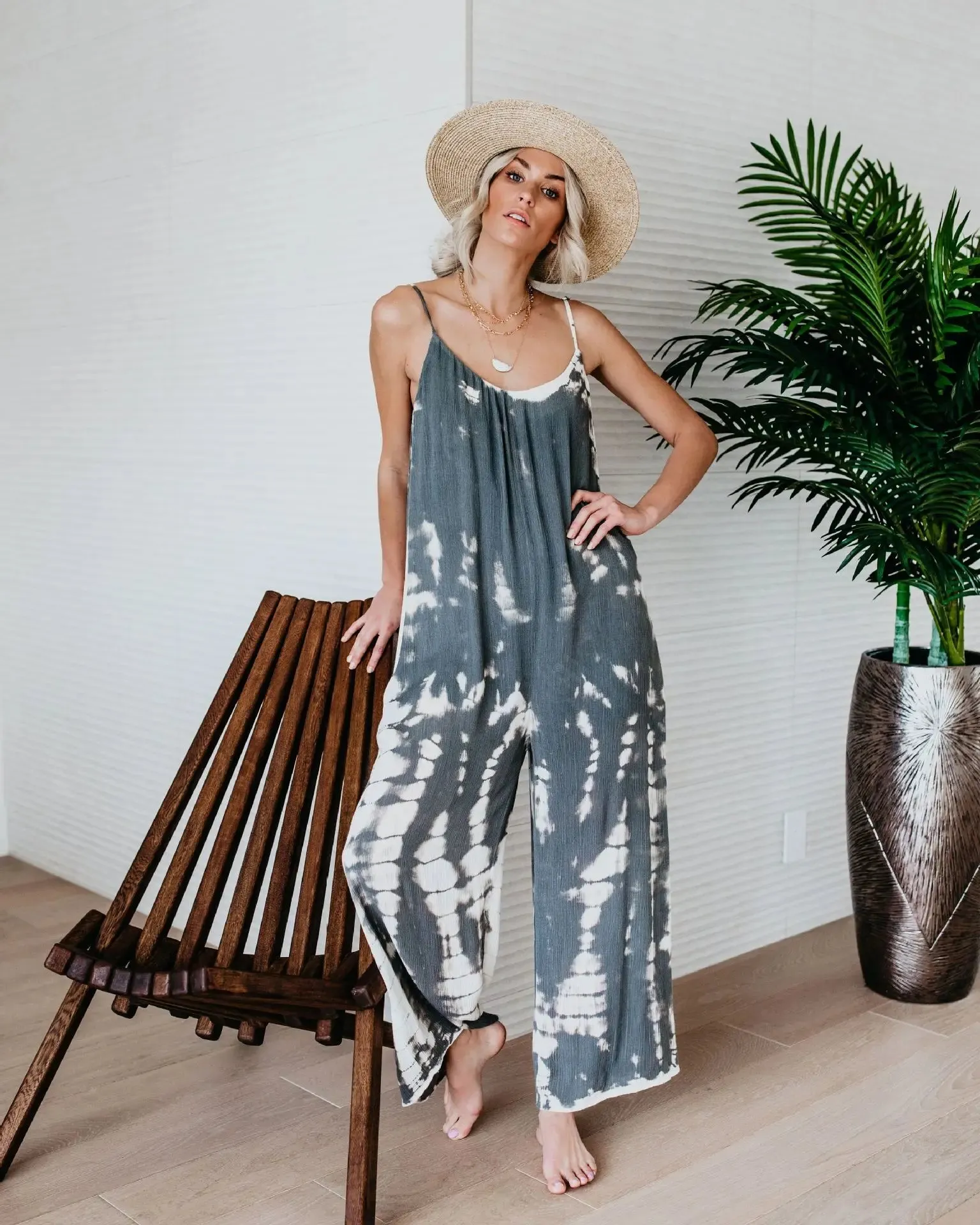 The Sandra Tie-Dye Loose Jumpsuit for Women