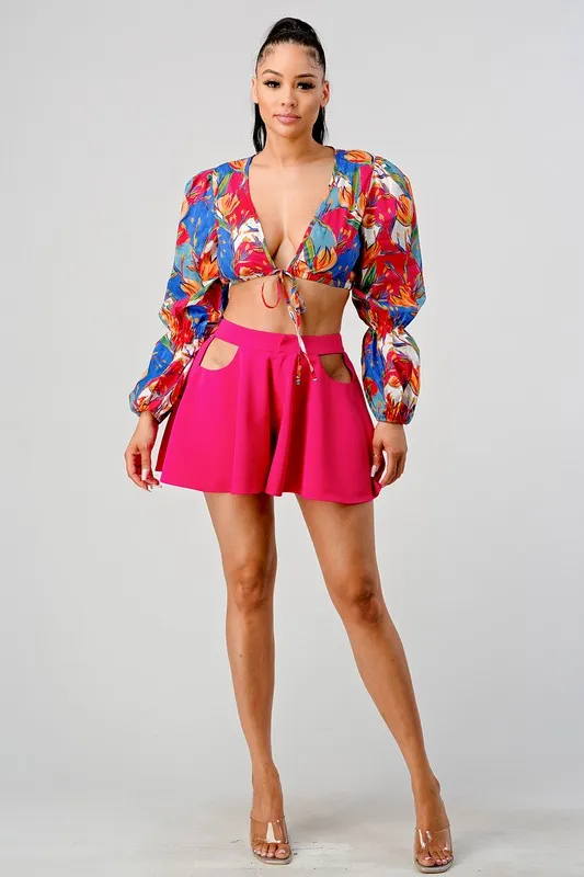 TROPICAL BREEZ SKIRT SET