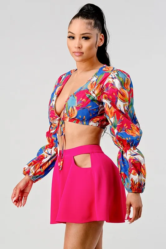 TROPICAL BREEZ SKIRT SET