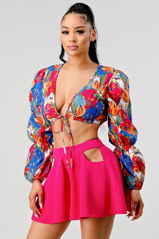 TROPICAL BREEZ SKIRT SET