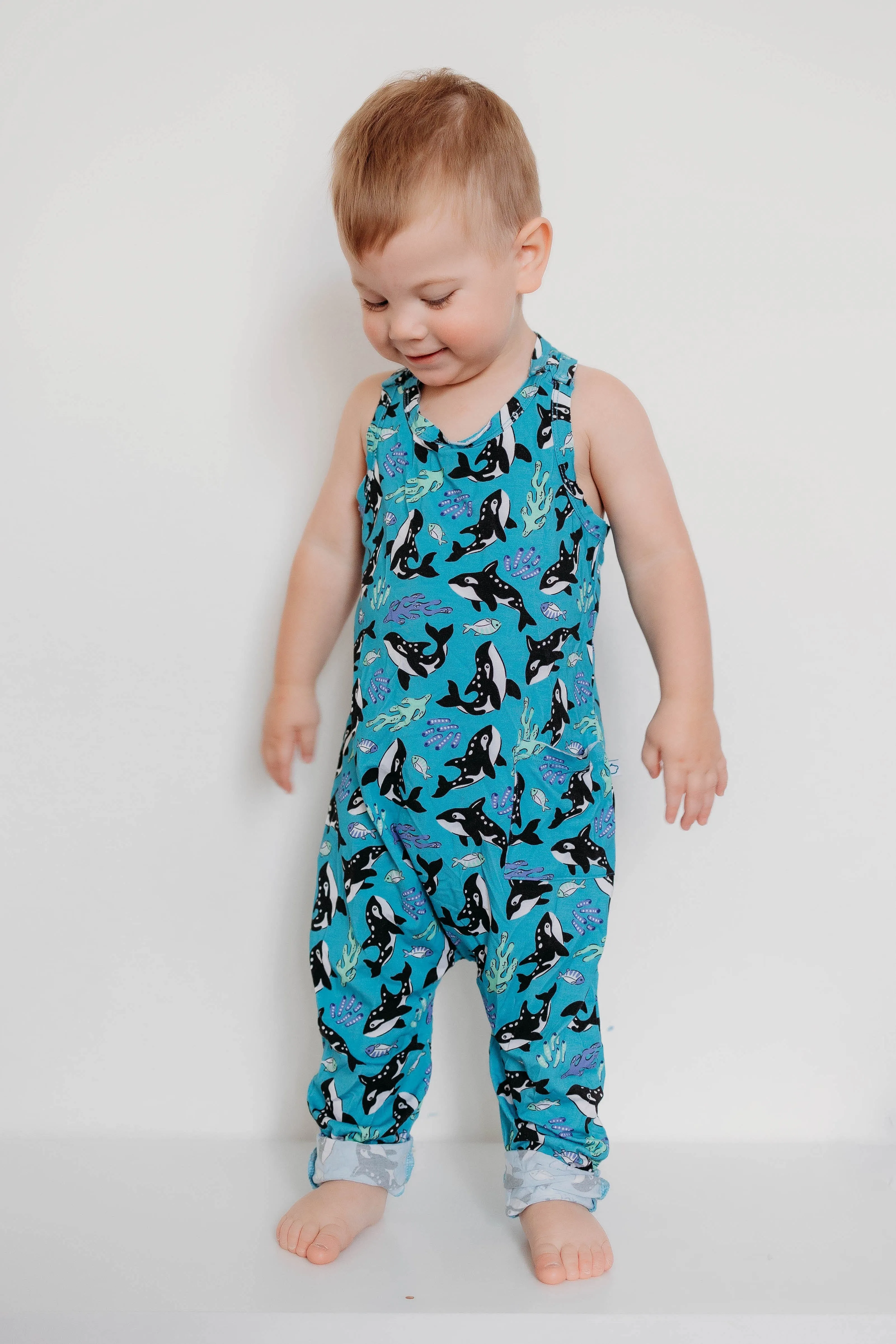 Under The Sea Racerback Pocket Romper